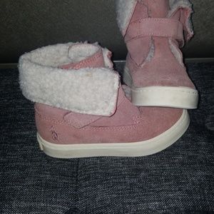Pink Suede Polo boots